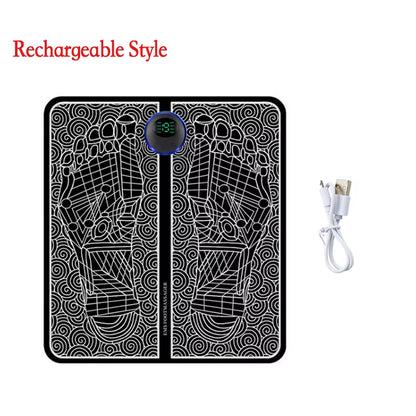 RecoverX Pulse Foot Massager Pad: Portable EMS recovery therapy for tired feet and muscle relaxation.