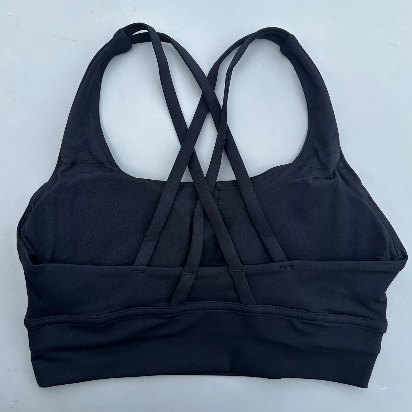 FlexiComfort Cross-Back Sports Bra: Soft Cross Back Yoga Top with Push-Up Chest Pad