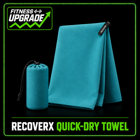 RecoverX Quick-Dry Towel: Lightweight absorbent performance towel built for convenience, travel and recovery.