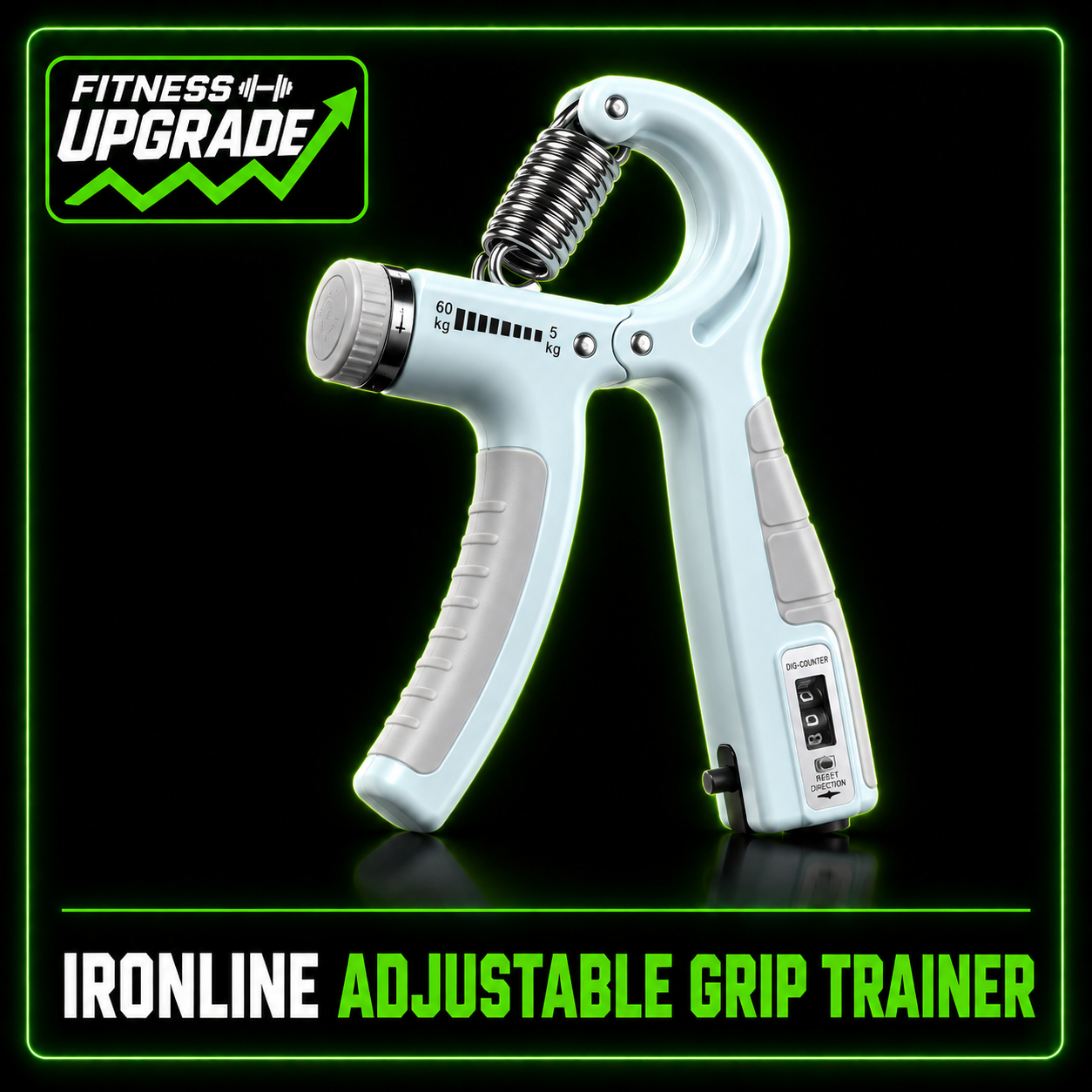 The IronLine Adjustable Grip Trainer: For hand, wrist and forearm grip strength improvement.