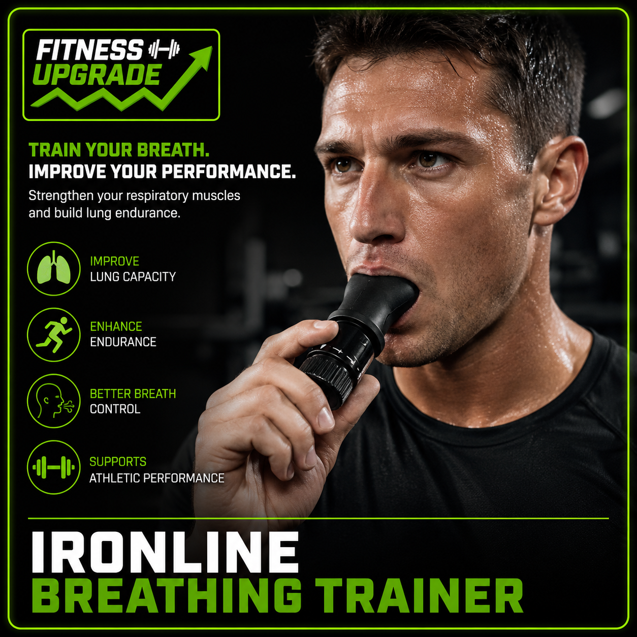 The IronLine Breathing Trainer: Respiratory endurance and lung strength training.