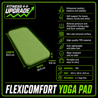 FlexiComfort Yoga Pad: Non-slip support for Yoga, Pilates & Fitness