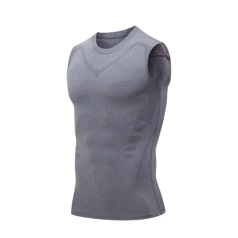 FlexiComfort Compression Tank Top: Quick Dry Sportswear for Fitness & Bodybuilding