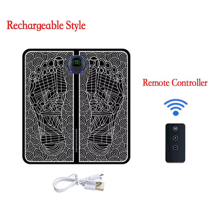 RecoverX Pulse Foot Massager Pad: Portable EMS recovery therapy for tired feet and muscle relaxation.