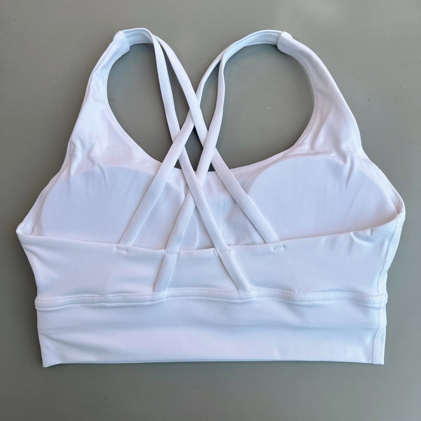 FlexiComfort Cross-Back Sports Bra: Soft Cross Back Yoga Top with Push-Up Chest Pad