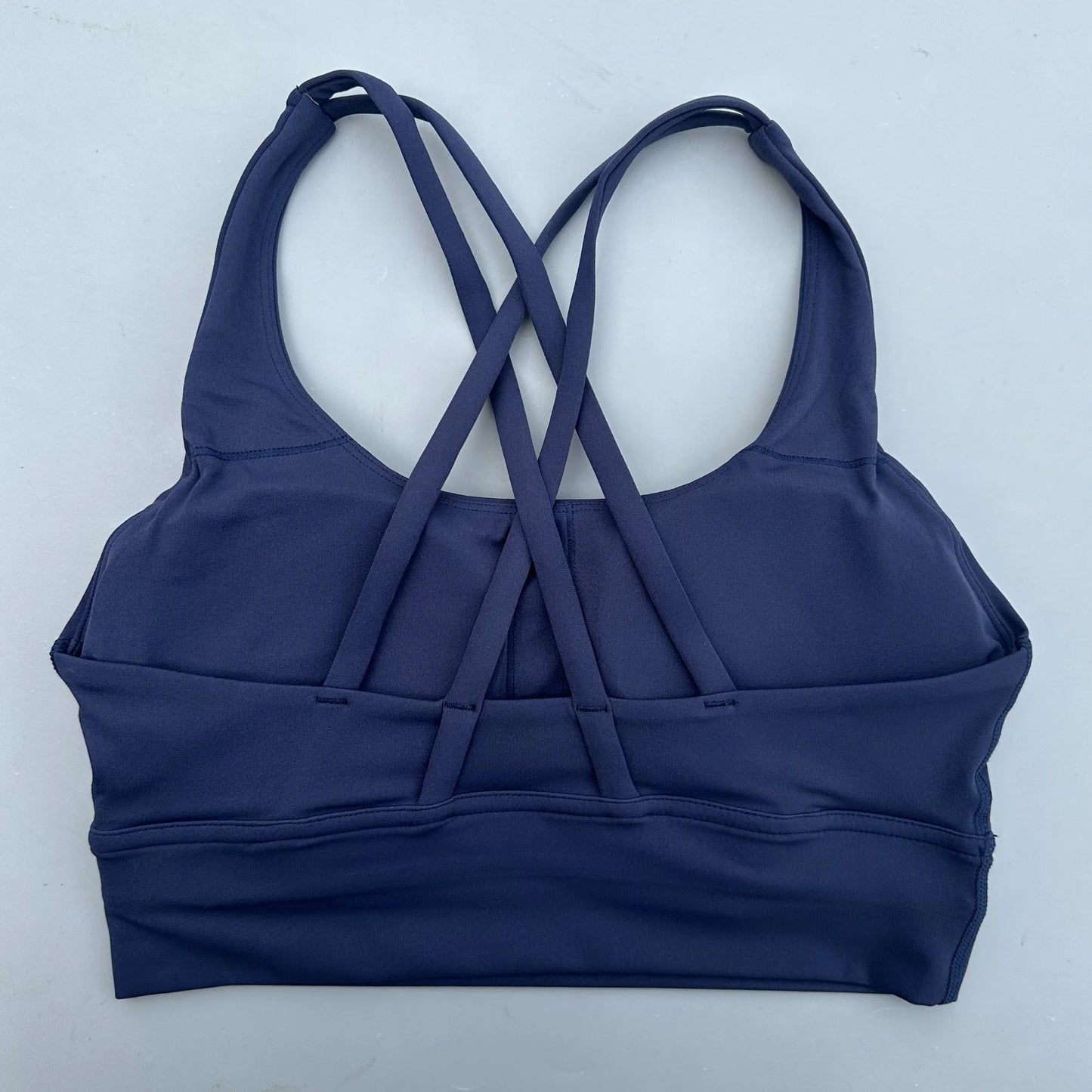FlexiComfort Cross-Back Sports Bra: Soft Cross Back Yoga Top with Push-Up Chest Pad